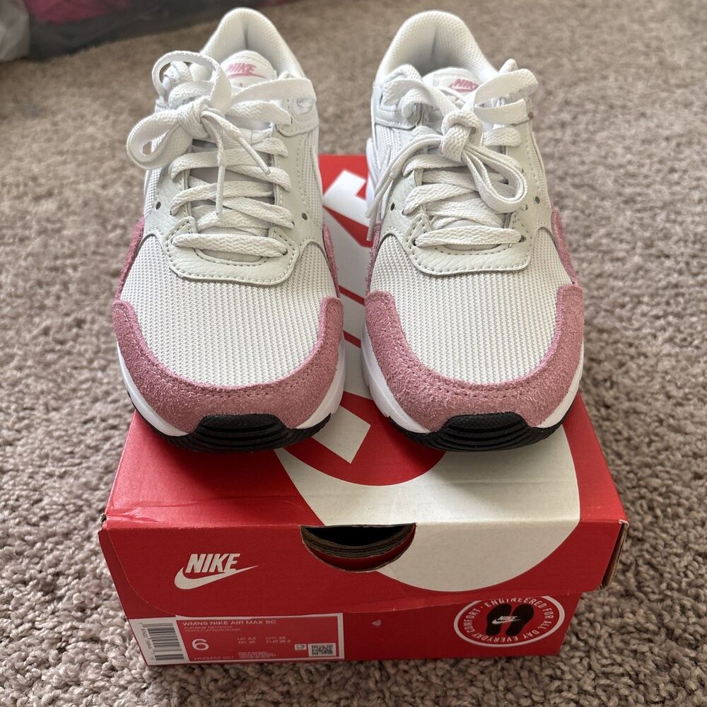 Nike Air Max SC Athletic Casual Shoes HM9452-001 Women’s Size 6 New White Pink